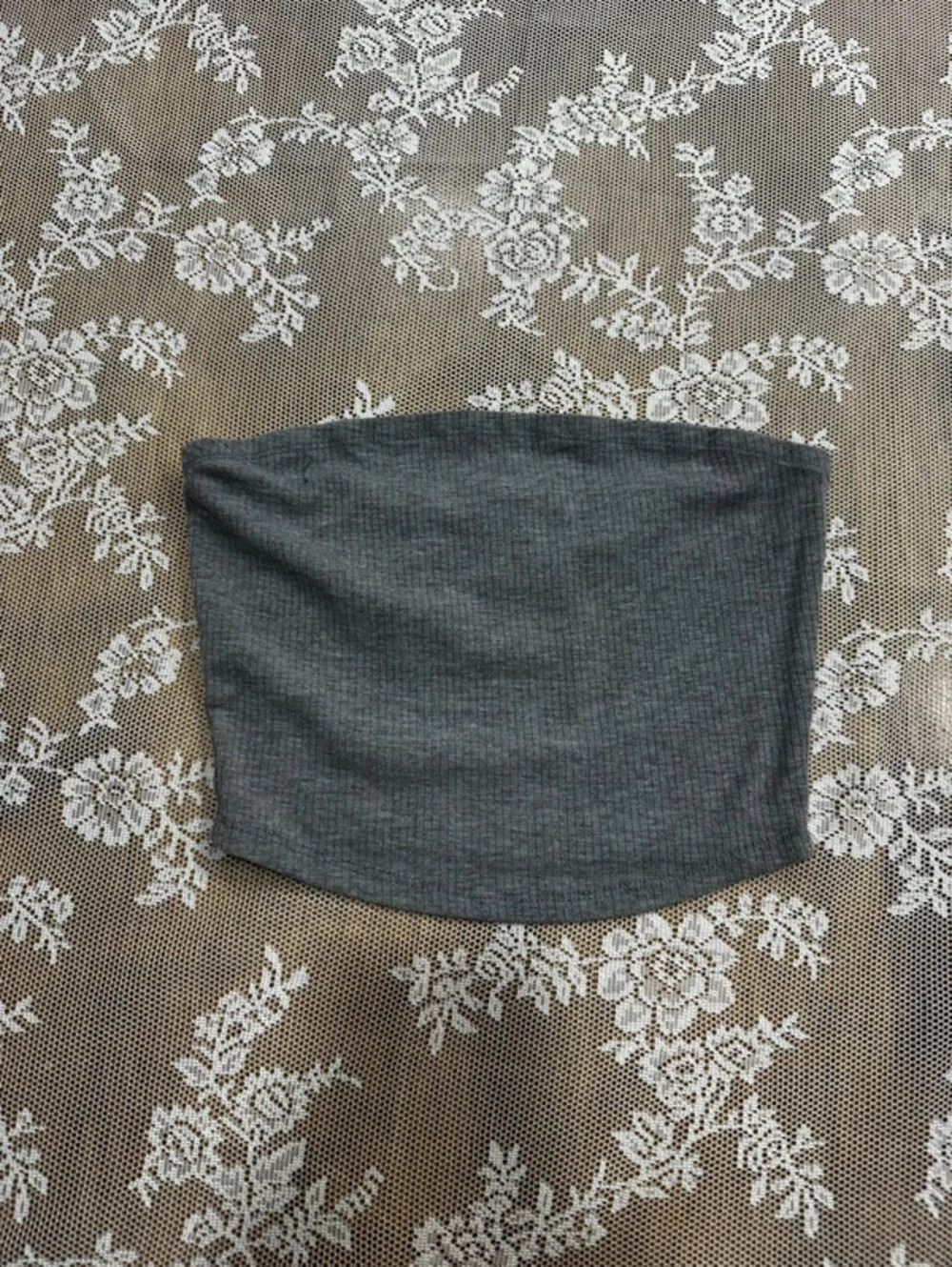gray tube top